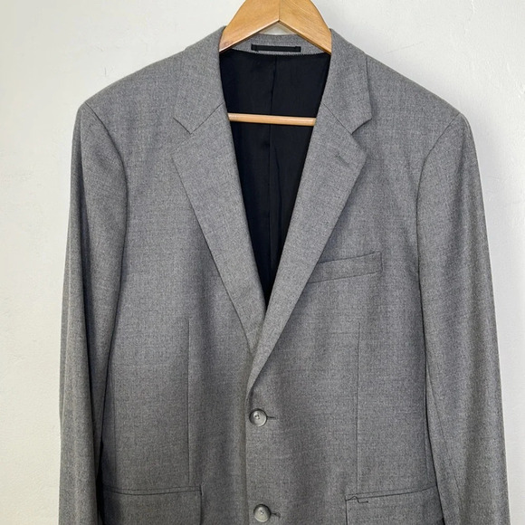 THEORY Virgin Wool Blazer Sport Coat Dilano M Delegation Gray Two Button, 42R - Picture 2 of 16